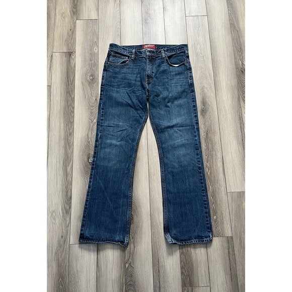 Arizona Jean Co. Boot Cut Original Blue Jeans Mens Size 34x32 100% Cotton - Picture 1 of 8